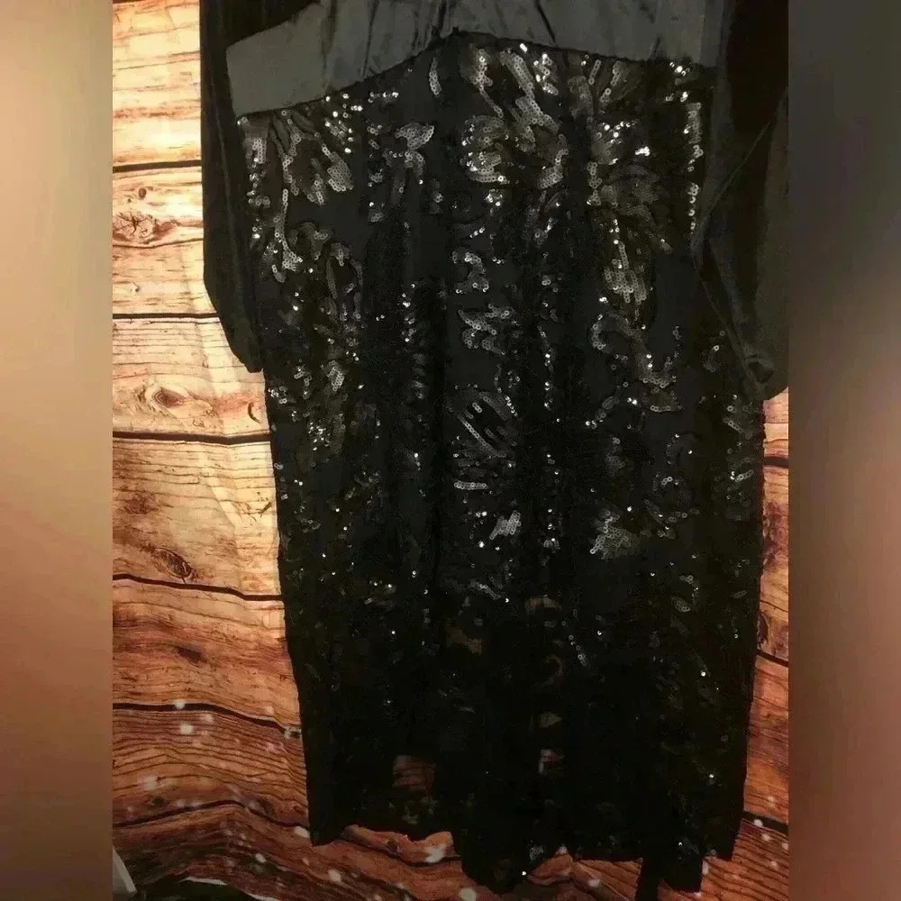 Sequin Lace High-Low Dress - Picture 6 of 16